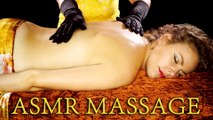 ASMR Massage No Talking! Back Rub w/ Glove, Skin Sounds and Gentle Back Tickling