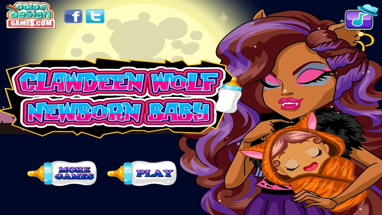Clawdeen Wolf Newborn Baby - Monster High Game - Baby Birth and Care Game For Kids