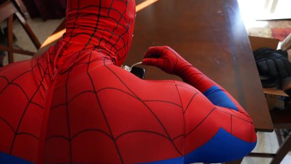 Fat Spiderman and Skinny Spiderman - Silly Work Out | Real Life Superhero Movie! B^)