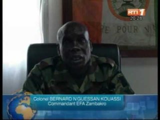 Préparation de la sortie officielle des élèves de l'Ecole des Forces Armées EFA de Zambakro