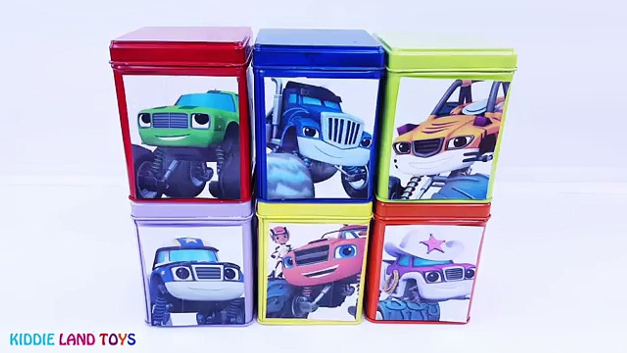 Blaze and the Monster Machines Play-Doh Dippin Dots DIY Cubeez Jelly Beans M&Ms Learn Colors