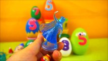 Play Doh Surprise Eggs Toys Glitter Learn Numbers From 1 To 5 - PlayDoh Numbers Peppa Pig