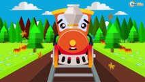 The Train and The Police Car | Learn colors and traffic signs | Trains & Cars cartoons for children