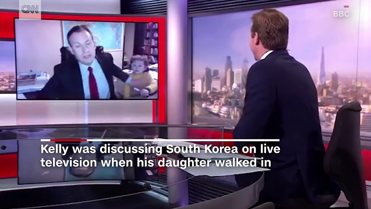 Children crash a live TV interview