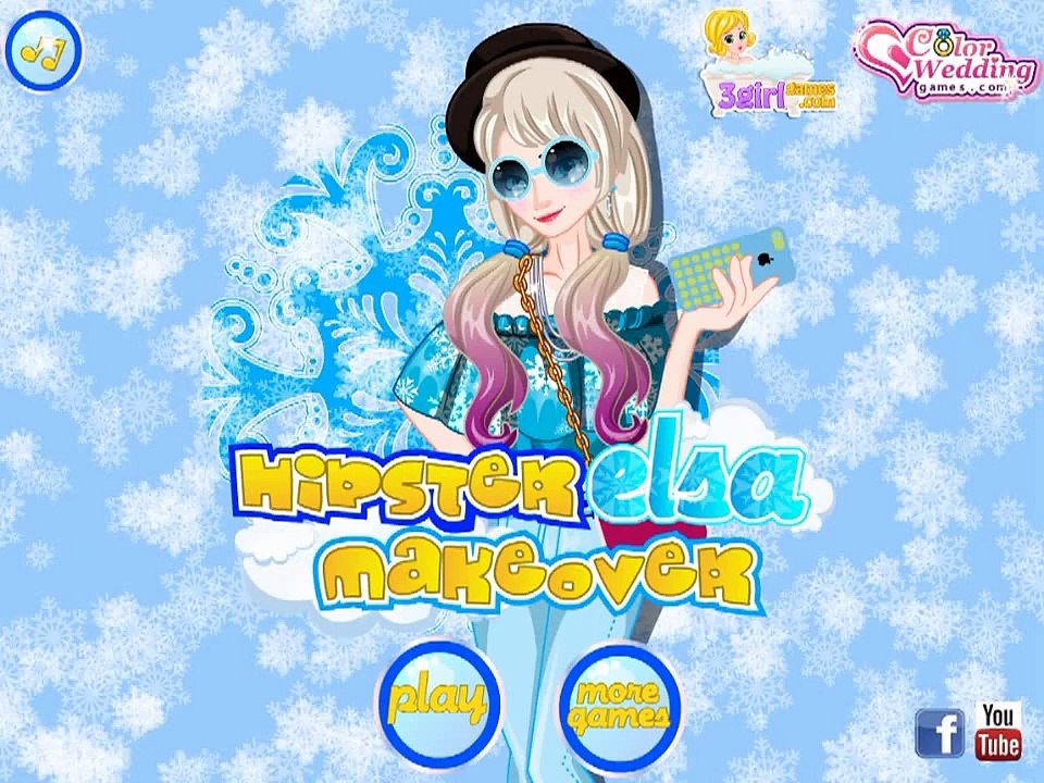 И дисней платье Эльза замороженные игра хипстер макияж Принцесса вверх ❅
