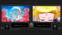2D vs 3D - Sailor Moon Crystal (All Transformations 3D vs 2D) Side by Side Comparison