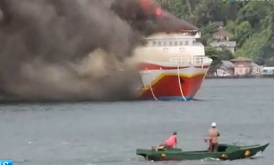 KM Cantika Lestari 77 Terbakar Akibat Percikan Api Las