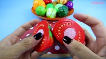 Learn names of fruits and vegetables with toy velcro cutting fruits and vegetables esl asm