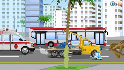 Learn Car w FUN GIANT Truck - Cars For Kids - Children Video part 4