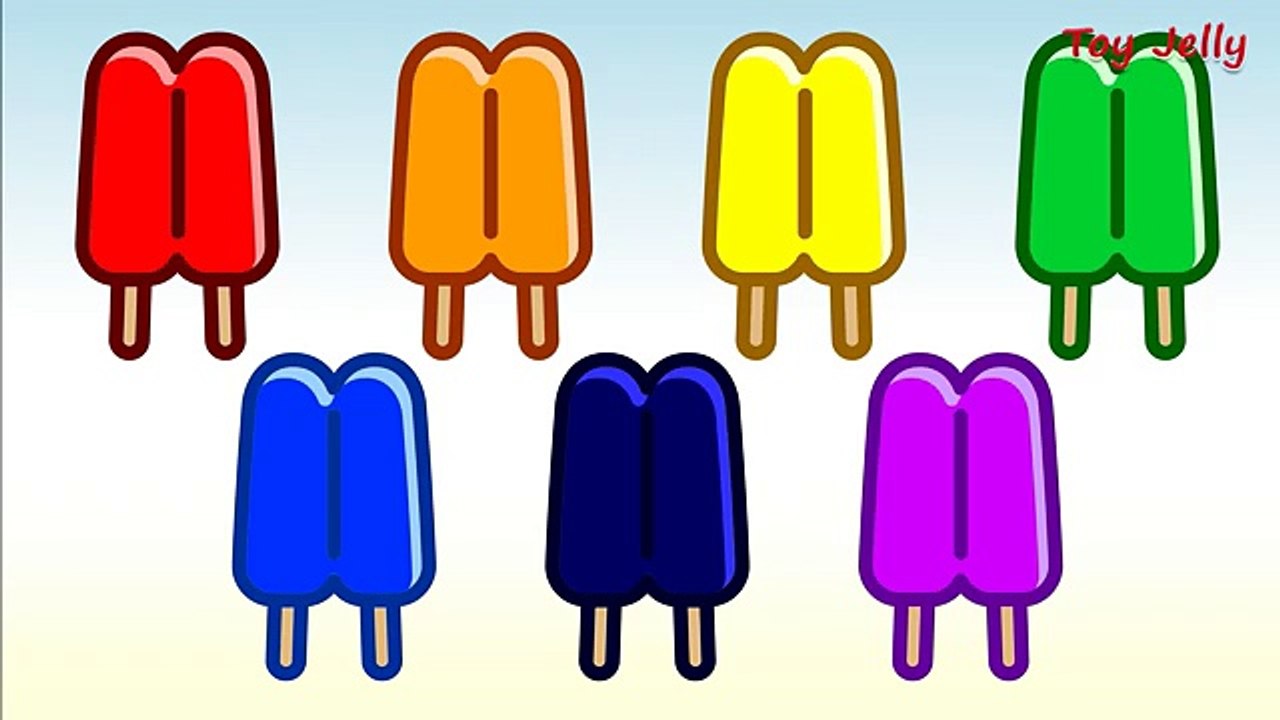 Learning Colors with POPSICLE ICE CREAM Truck Coloring Pages Toddler Learning Videos