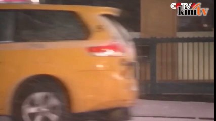 Icy storm whips through New York City