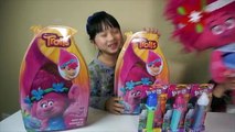 TROLLS PEZ Candy Dispensers,Trolls Movie Poppy Dress Up,Giant Poppy Doll,Trolls Movies Toy