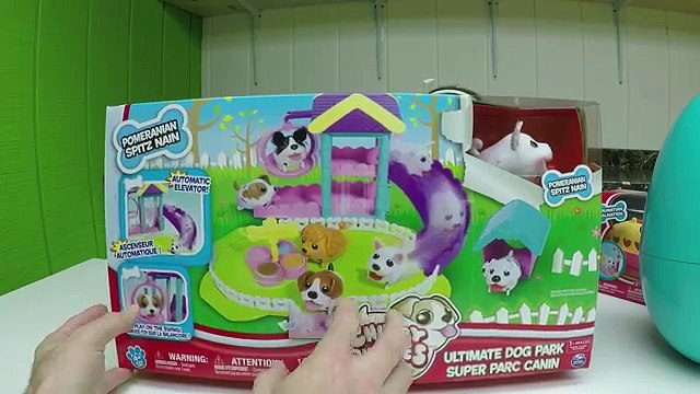 SUPER CUTE HOT NEW TOY PUPPY CHUBBY PUPPIES Big Egg Surprise Toys Dog Park Swing & Slide Opening Toy