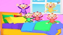 Cinq petits singes - Five Little Monkeys - Comptines anglaises en français pour bébés - Ti