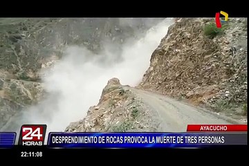 Ayacucho: tres personas murieron tras caída de rocas