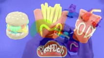 PEPPA PIG & PLAY DOH colorful hamburger! - Make french fries play dough clay Toys