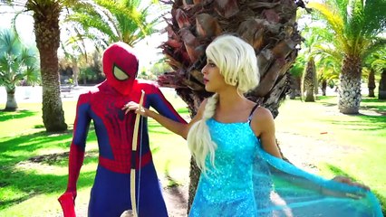 Booby VAMPIRE Attacks Frozen Elsa and Spiderman! w/ Hulk Joker Maleficent Fun in Real Life