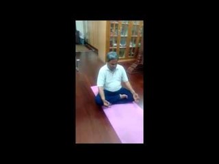 Karnataka CM Siddaramaiah does Pranayama