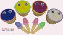 Play Dough Ice Cream Cups Surprise Toys Doraemon ,Minion Collection Learn Colors Creative For Kids