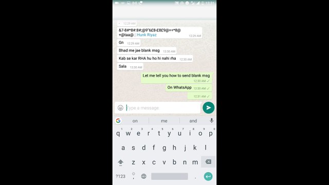 Send Empty WhatsApp Messages Without Any App 2017