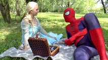 Frozen Elsa CLOTHES SWAP CHALLENGE w/ Spiderman Belle Anna Rapuntzel Fun Superhero in real