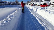 Chutes de neige incroyables en 1 nuit en Islande