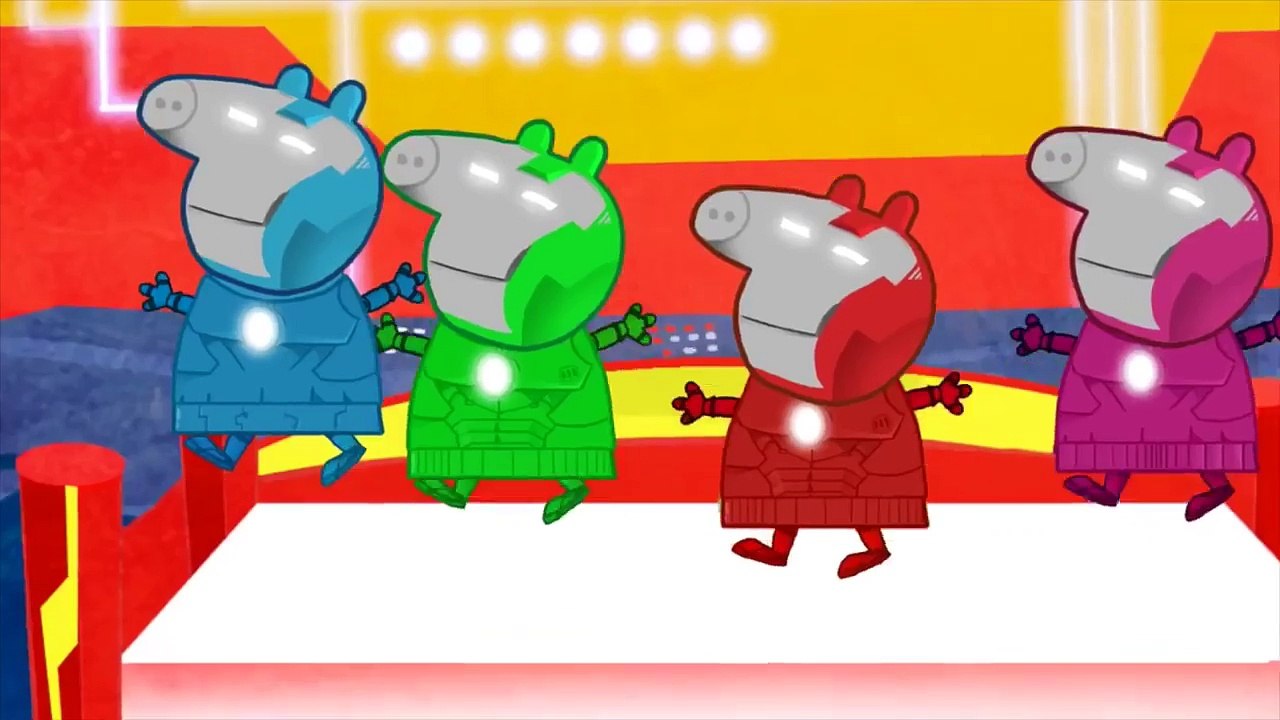 5 Little PEPPA PIG CAPTAIN AMERICA Jumping On The Bed | RAP | Nursery Rhymes In 3D Animati