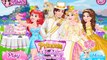 Disney Princess Rapunzel and Flynn Wedding Day and Princesses Elsa Ariel Cinderella Dress