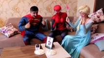 Frozen Elsa & Spiderman Buried Upside Down! w/ Joker Anna Spidergirl Hulk Snow White! Supe