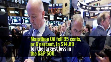 ENERGY SLUMP: Energy stocks in the S&P 500 fell 1.8 percent, by far the largest loss among the 11 sectors that make up the index.