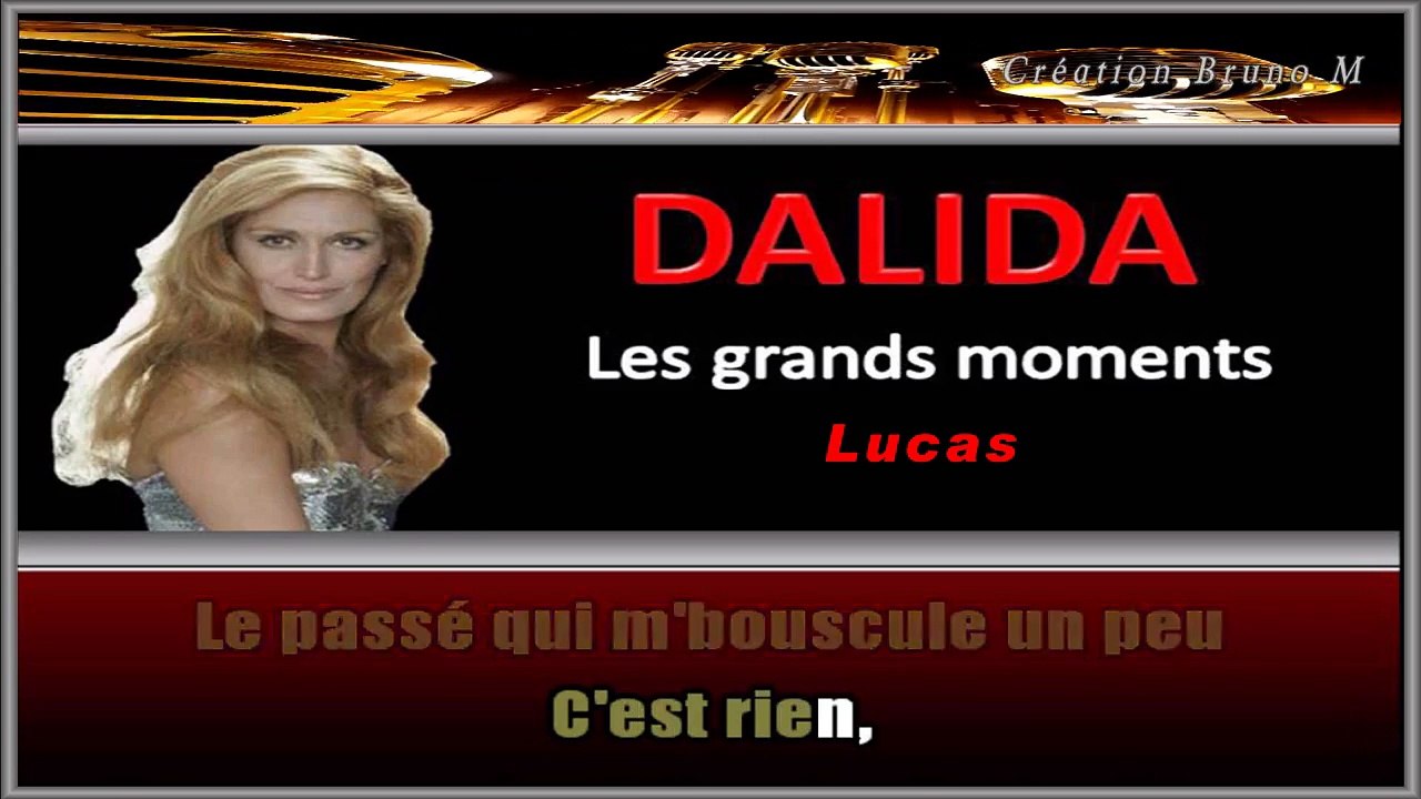 Dalida - Lucas KARAOKE / INSTRUMENTAL