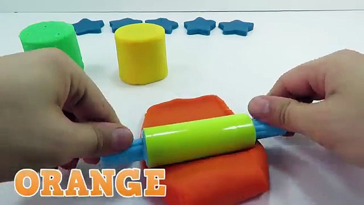 Learn Colors with Play doh shapes Stars Playdough kids video