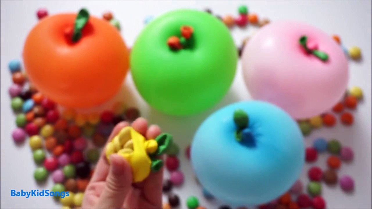 Яблоко м Цвет надувные шарики Узнайте цвета Коллекция вверх палец воздушный шар питомник рифмы