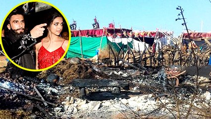 Download Video: Padmavati Sets On FIRE In Kolhapur  Ranveer Singh, Deepika Padukone And Sanjay Leela Bhansali