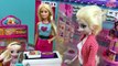 Grocery Shopping! Elsa & Anna kids shop at Barbie's Grocery Store  Barbie Car  Candy Haul Disaster!