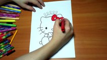 Hello Kitty New Coloring Pages For Kids Colors Coloring colored markers felt pens pencils