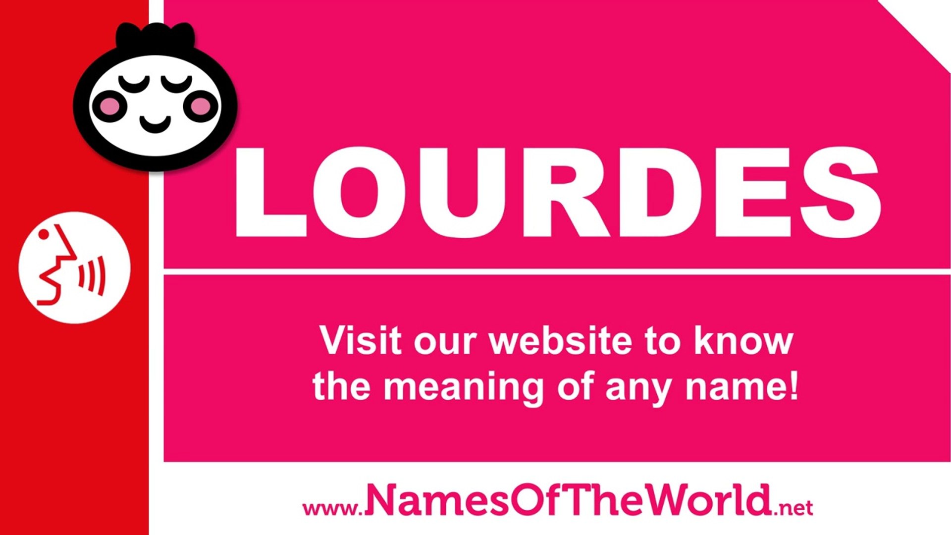 How to pronounce LOURDES in Spanish? - Names Pronunciation -  www.namesoftheworld.net - video Dailymotion