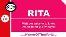 How to pronounce RITA in Spanish? - Names Pronunciation - www.namesoftheworld.net