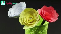 How to Make Paper Flowers  Rolled Paper Roses DIrheb
