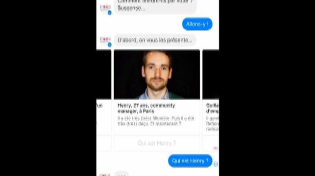Exemple conversation Chatbot L'Obs Politique
