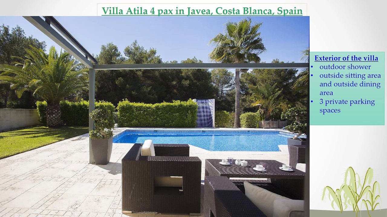 Villa Atila 4 pax for 4 people in Javea, Costa Blanca, Spain