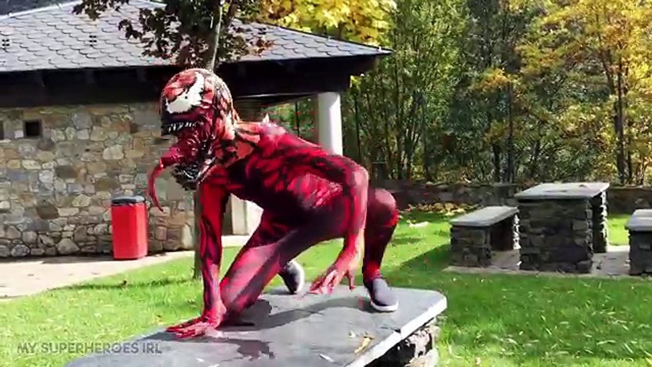 NERF War - Bane vs Carnage | Real Life Villain Battle