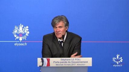 Stéphane Le Foll s'amuse de l'absence de journalistes à son point presse