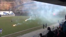 NK Travnik - FK Sarajevo / Baklje na terenu prekinule meč
