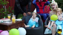 #Spiderman Frozen #Elsa CAKE PRANK! vs #Joker Big Butt #Spiderman Car Scare! IRL #Superher