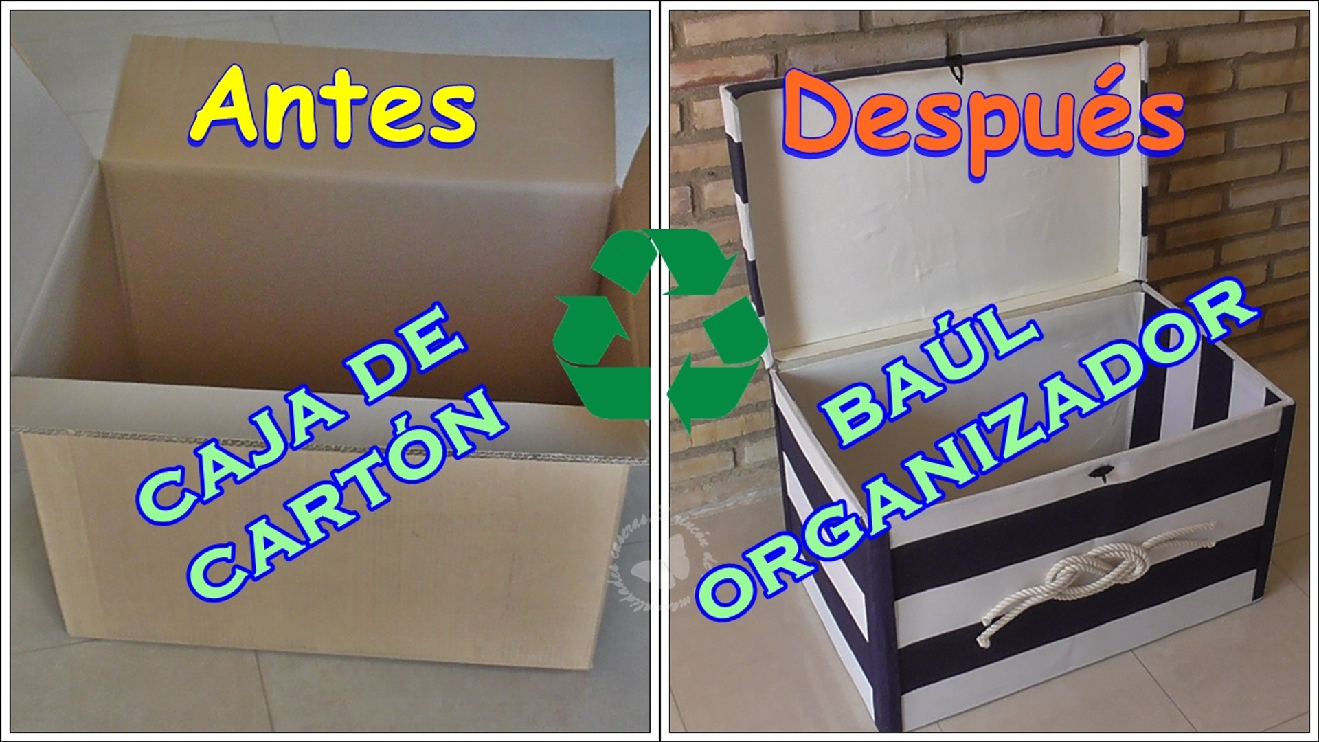 Cómo reciclar una caja de cartón en un baúl organizador - Vídeo Dailymotion