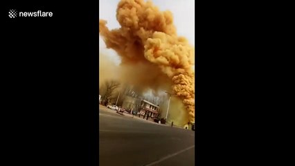 Lorry loaded with pesticide bursts into flames