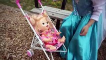 Twins Baby doll stroller - playground fun slide and swing play for kids with toys