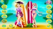 Дисней Принцесса Эльза и Рапунцель купальник Мода Принцесса видео Игры для девушки