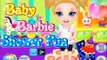 Barbie Glam Bathroom - Barbie Doll pink bath bomb with Ken & Barbie baby toys